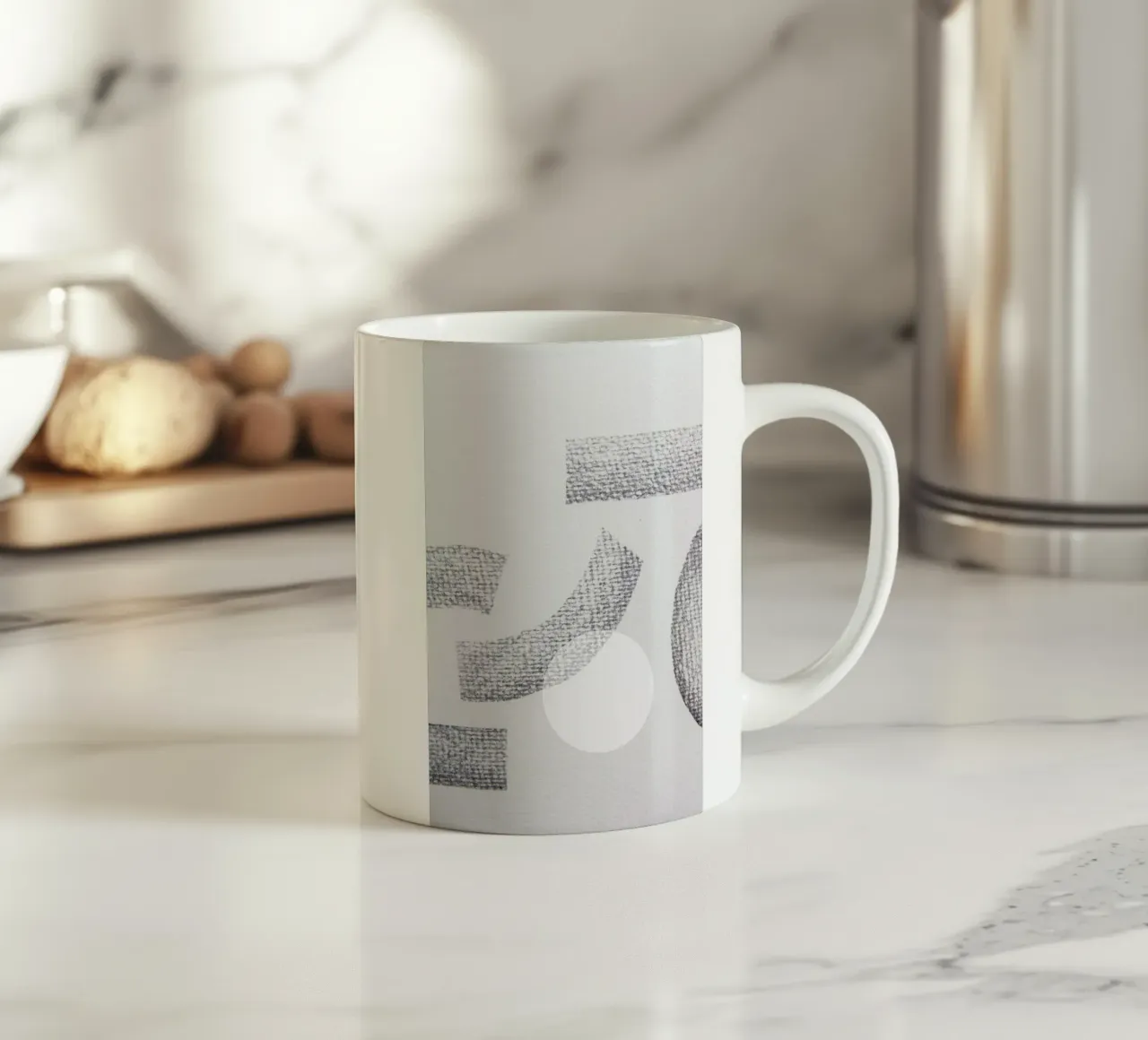 Minimal Abstract Charcoal tazza in ceramica da Studio Nahili