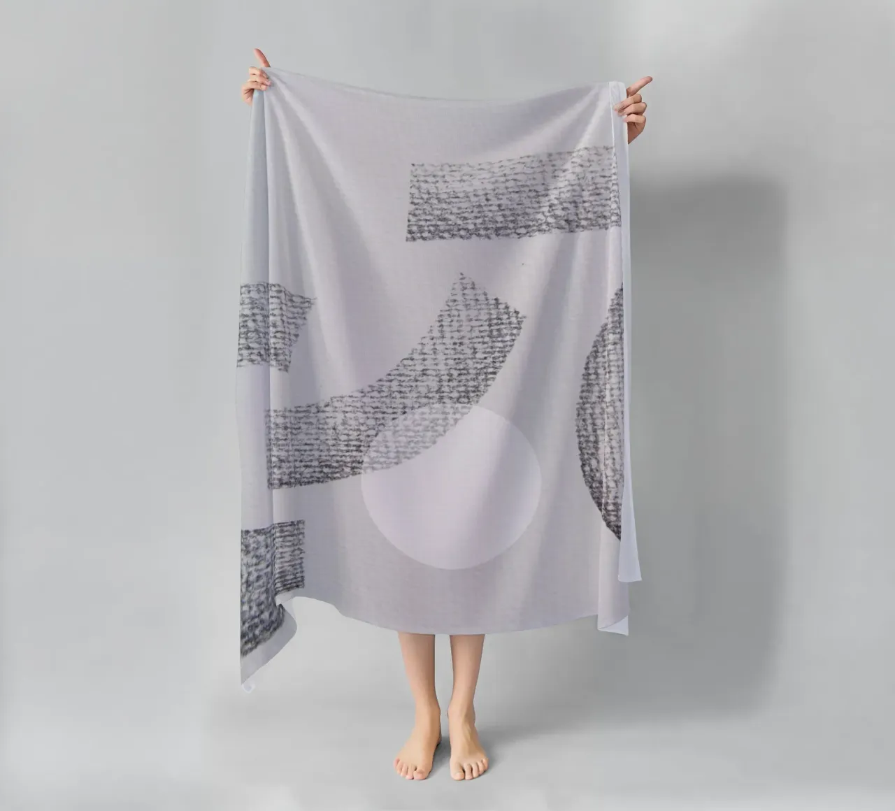 Minimal Abstract Charcoal telo mare da Studio Nahili