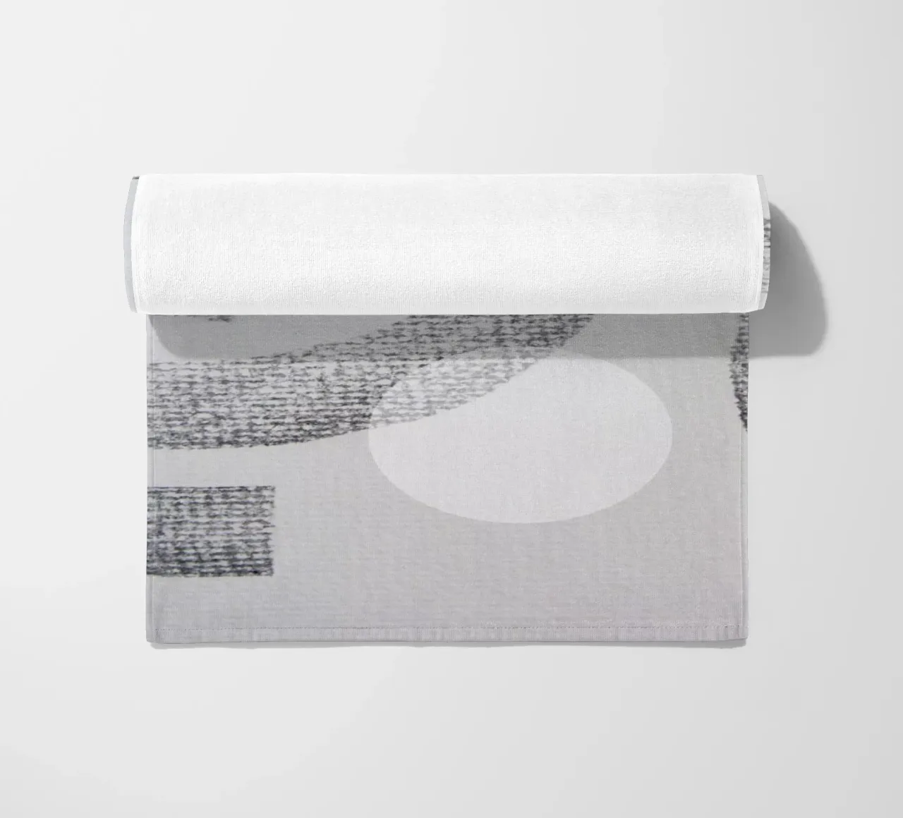Minimal Abstract Charcoal Strandtuch von Studio Nahili