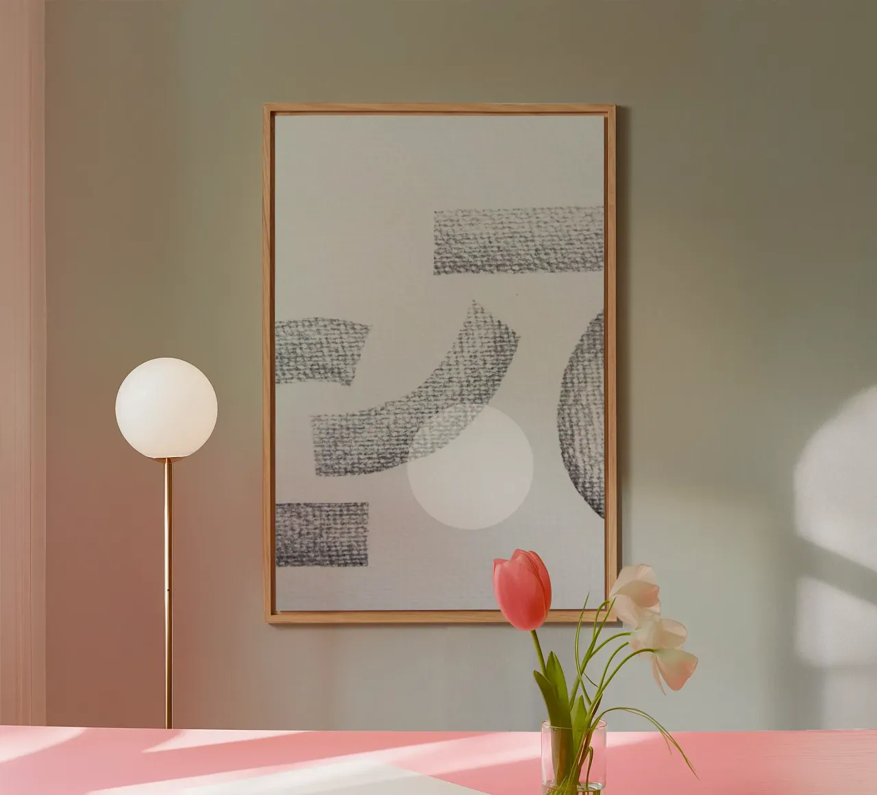 Minimal Abstract Charcoal alluminio dibond da Studio Nahili