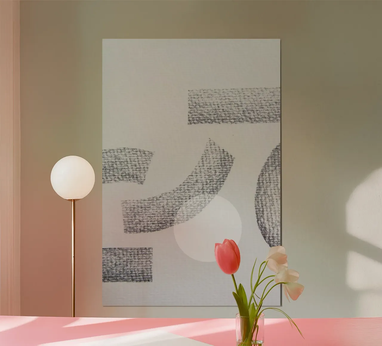 Minimal Abstract Charcoal carta hahnemühle da Studio Nahili