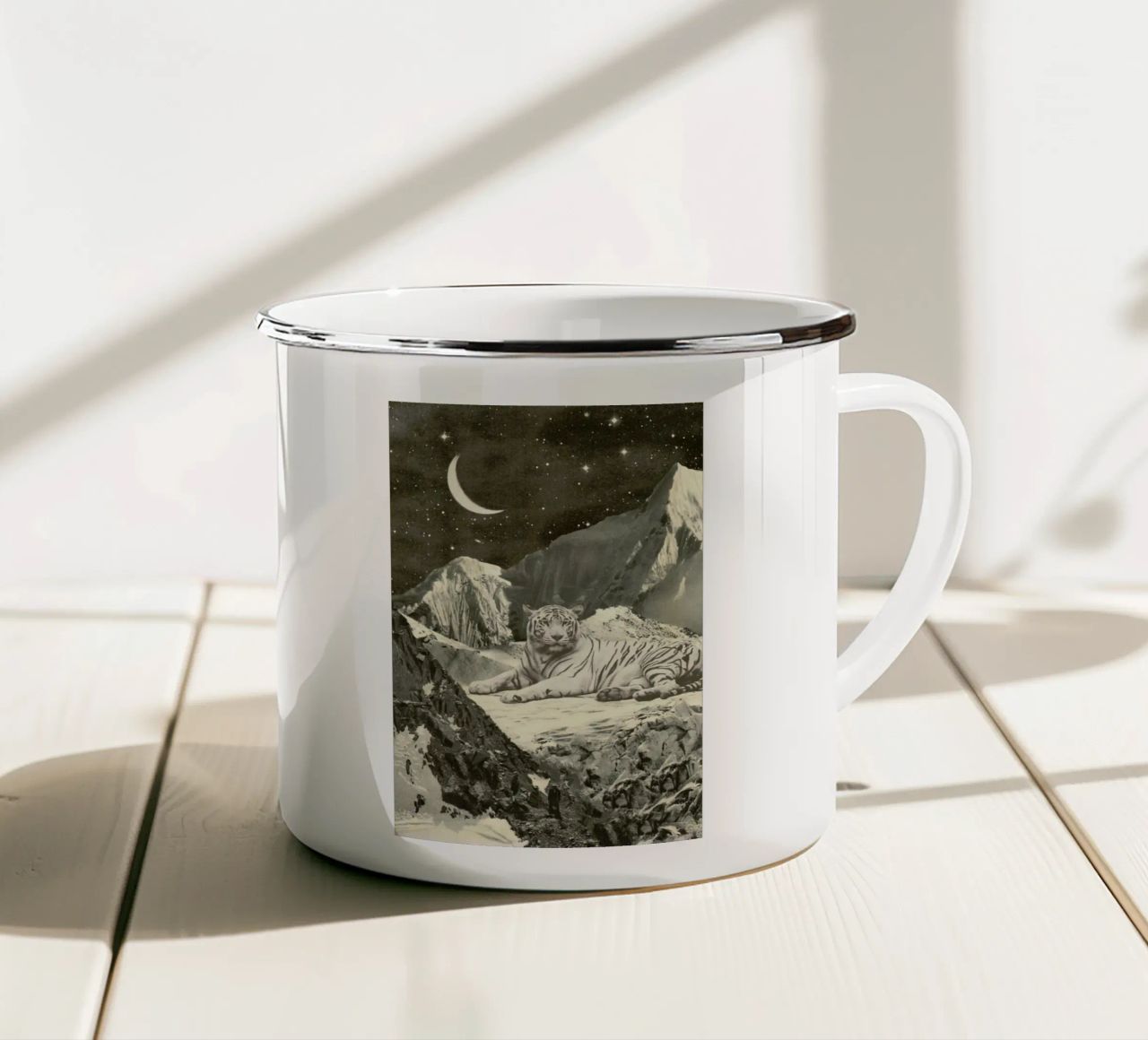 White Tiger tazza in smalto da Florent Bodart