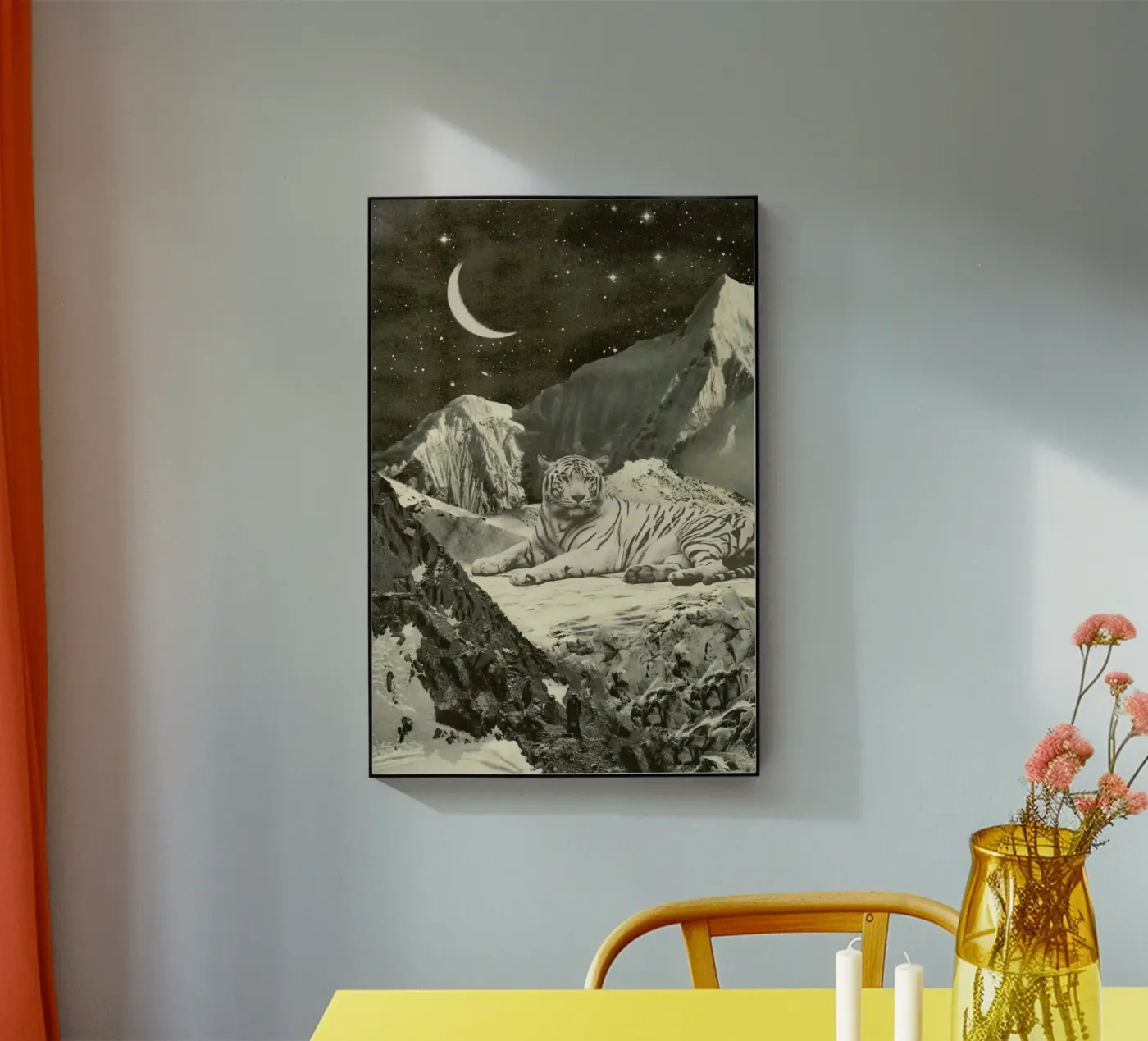 White Tiger Acryl-Glas von Florent Bodart