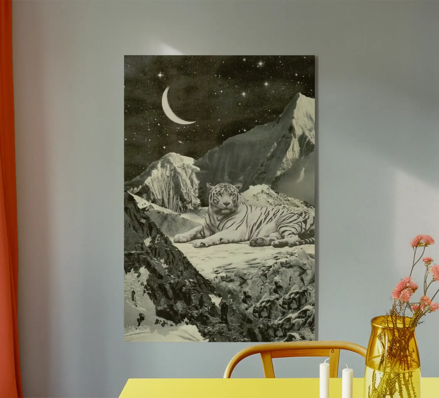 White Tiger Acryl-Glas von Florent Bodart