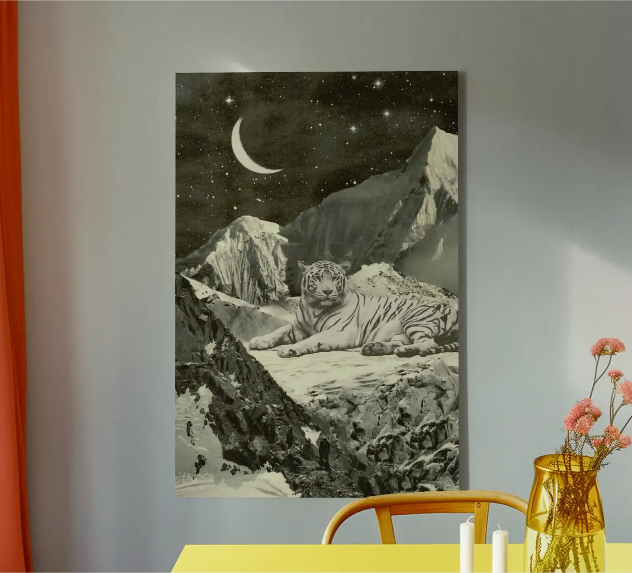 White Tiger canvas by Florent Bodart