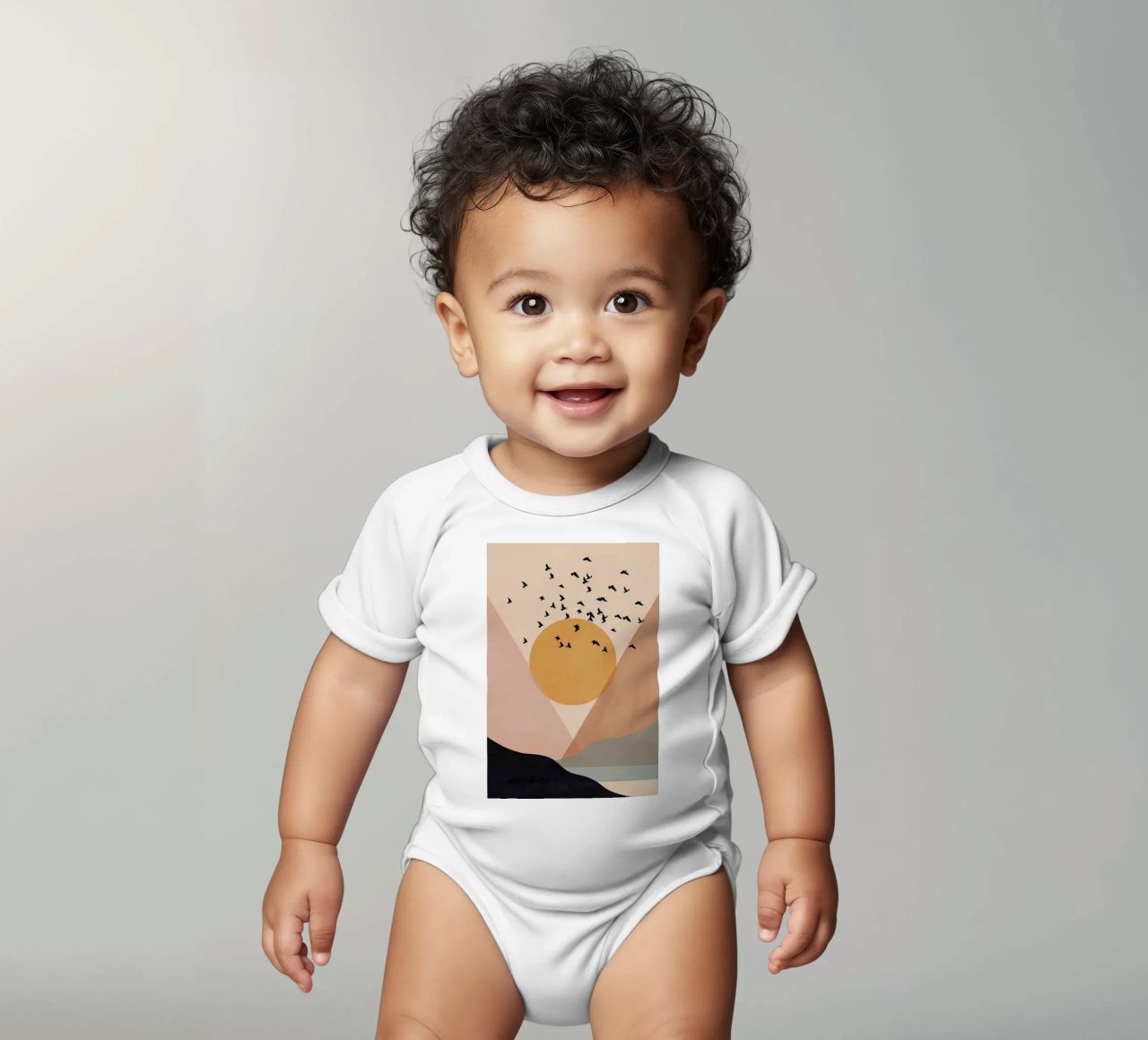 Sun Flock body neonato maniche corte da Pure