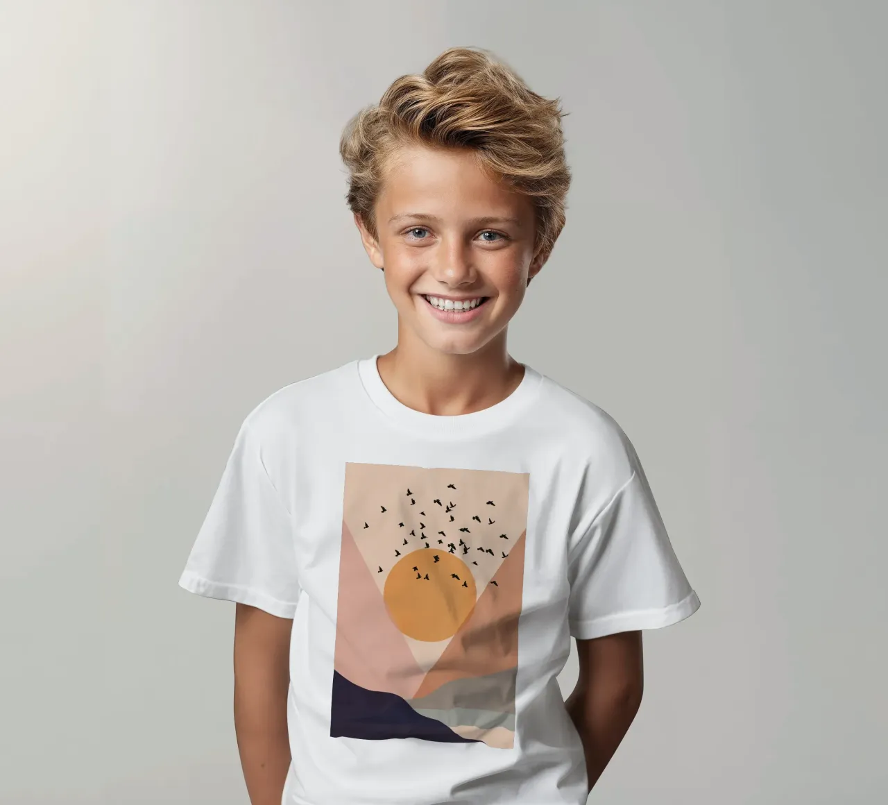 Sun Flock kids t-shirt by Pure