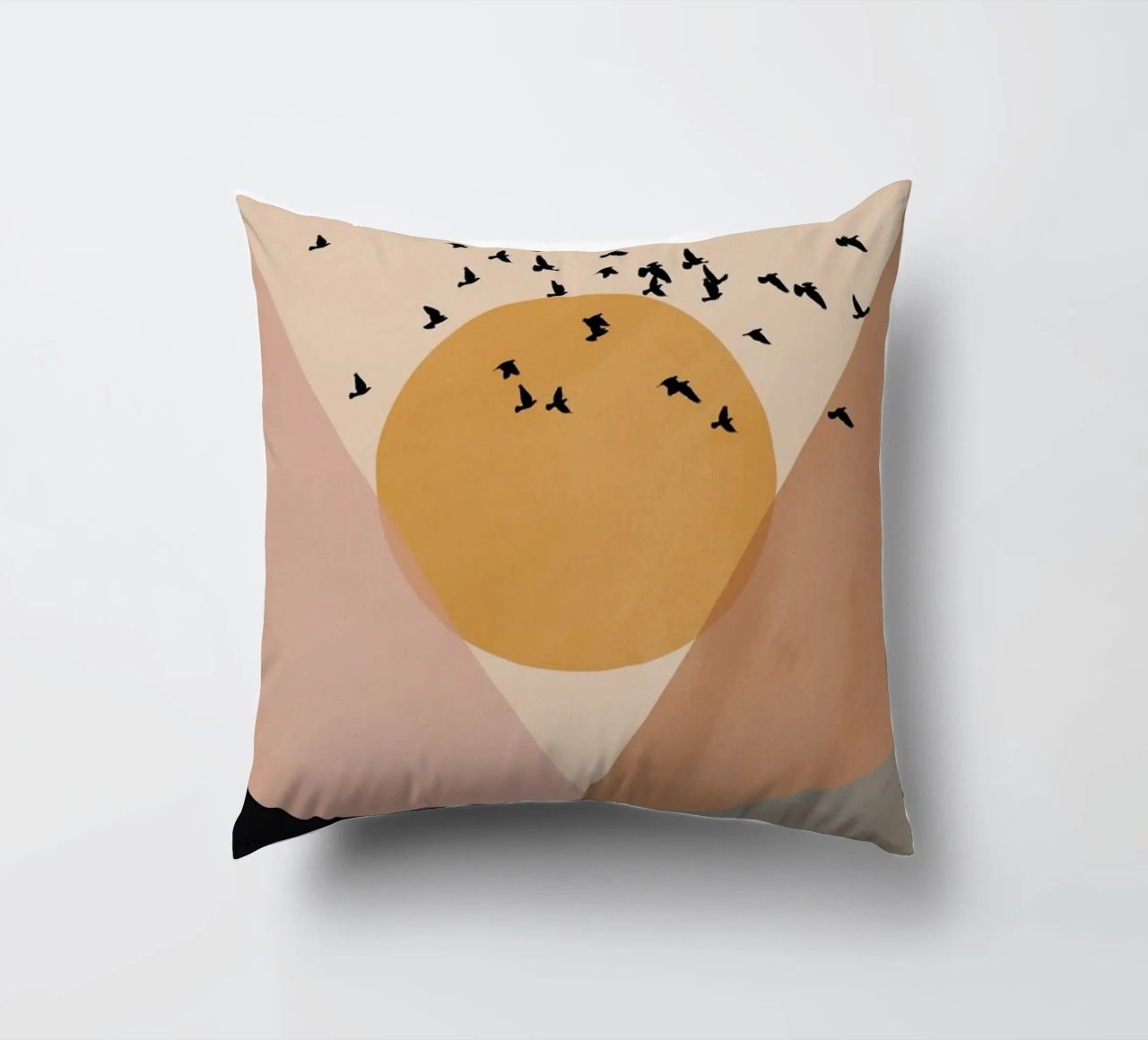 Sun Flock decorative cushion by Pure
