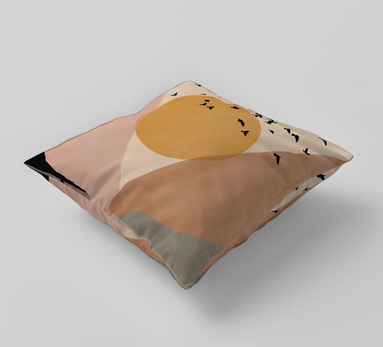 Sun Flock decorative cushion by Pure