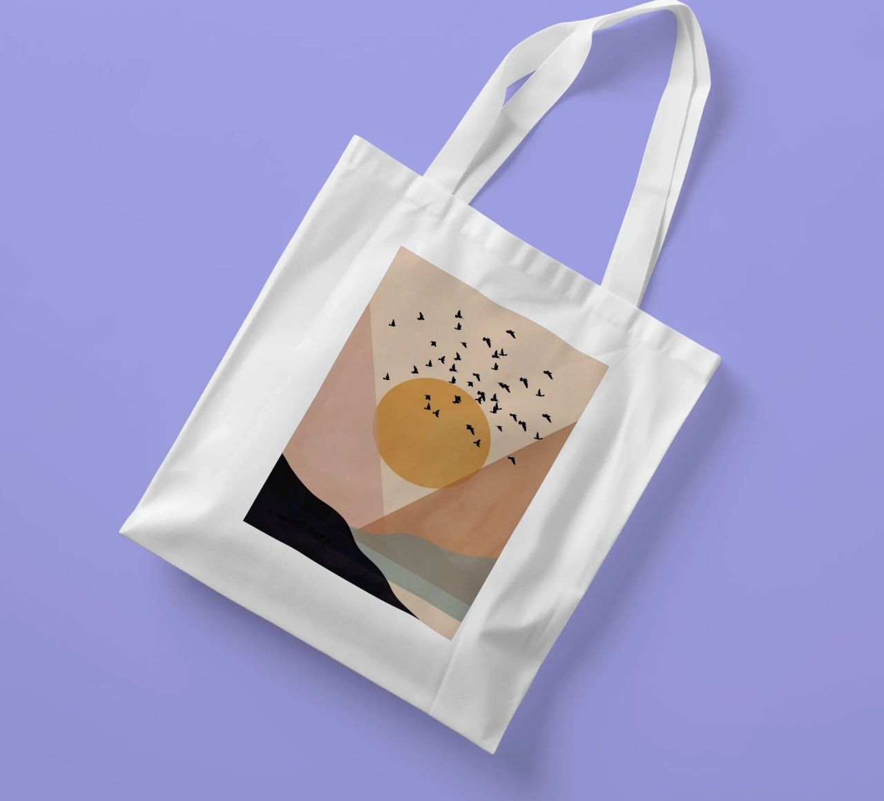 Sun Flock tote bag by Pure
