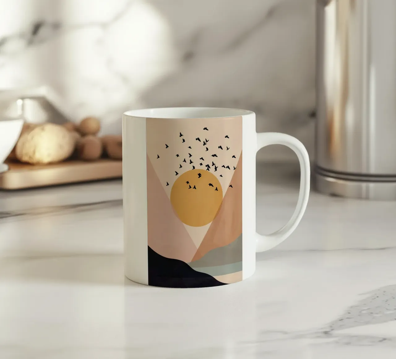 Sun Flock taza de cerámica de Pure