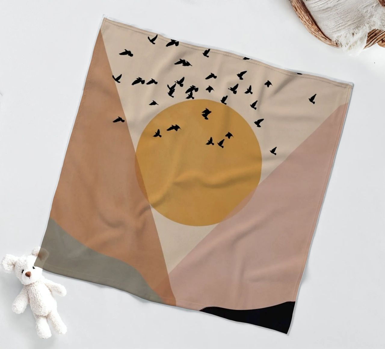Sun Flock fleece blanket by Pure