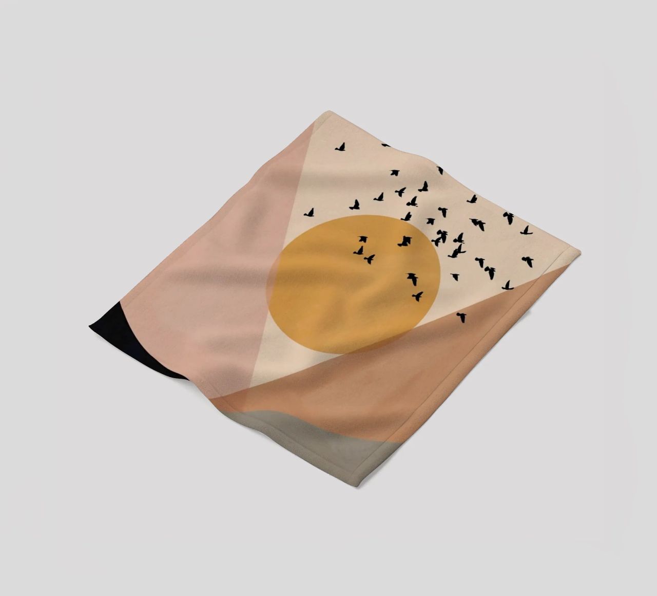 Sun Flock fleece blanket by Pure