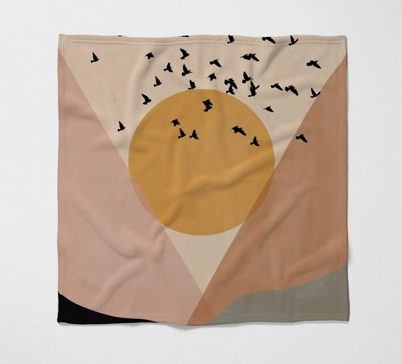 Sun Flock fleece blanket by Pure