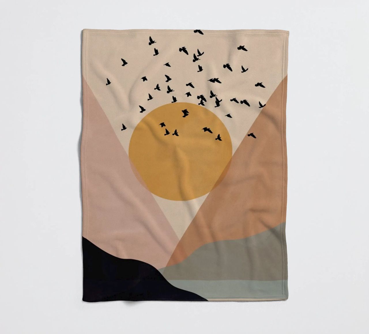 Sun Flock fleece blanket by Pure