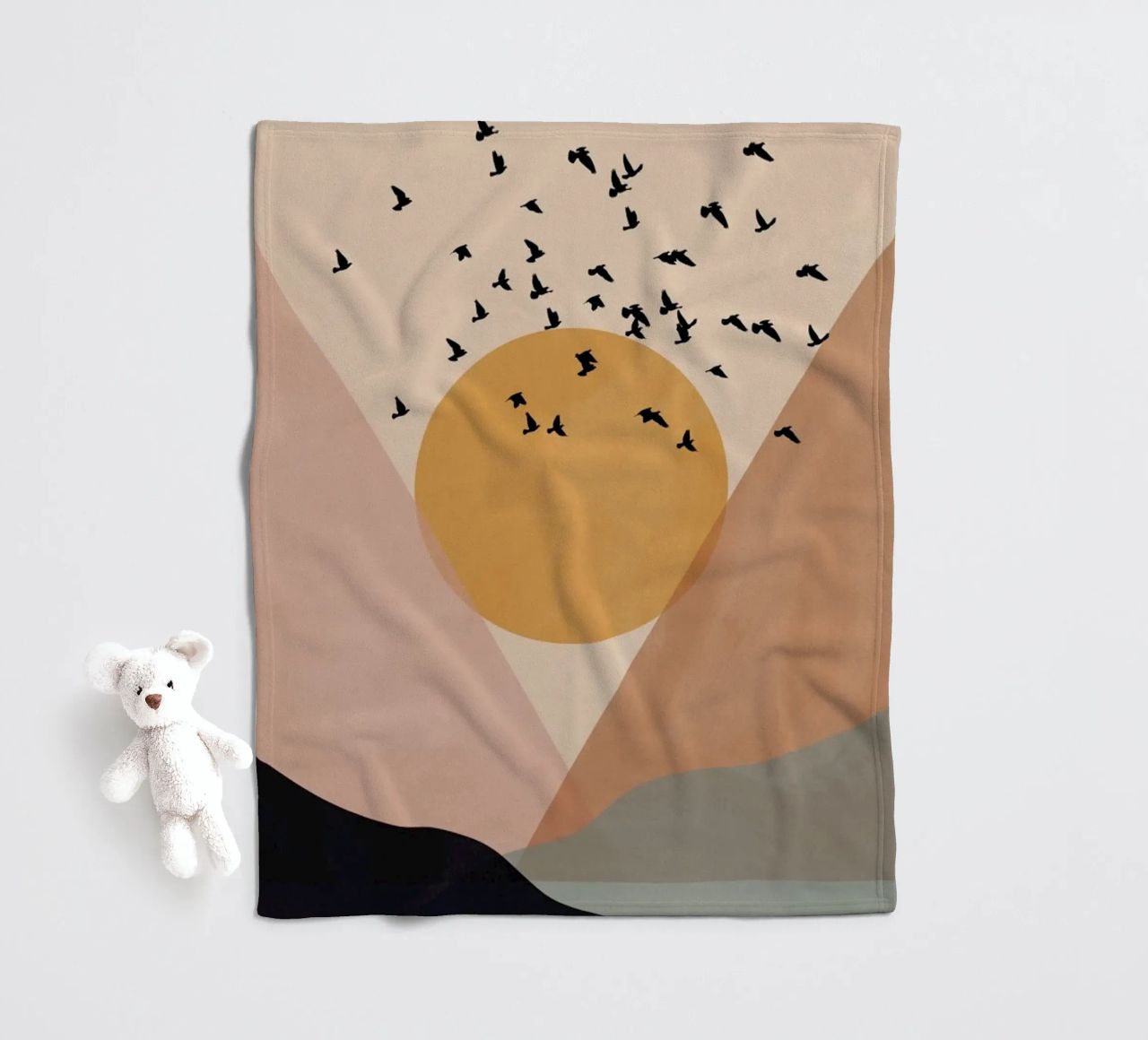 Sun Flock fleece blanket by Pure