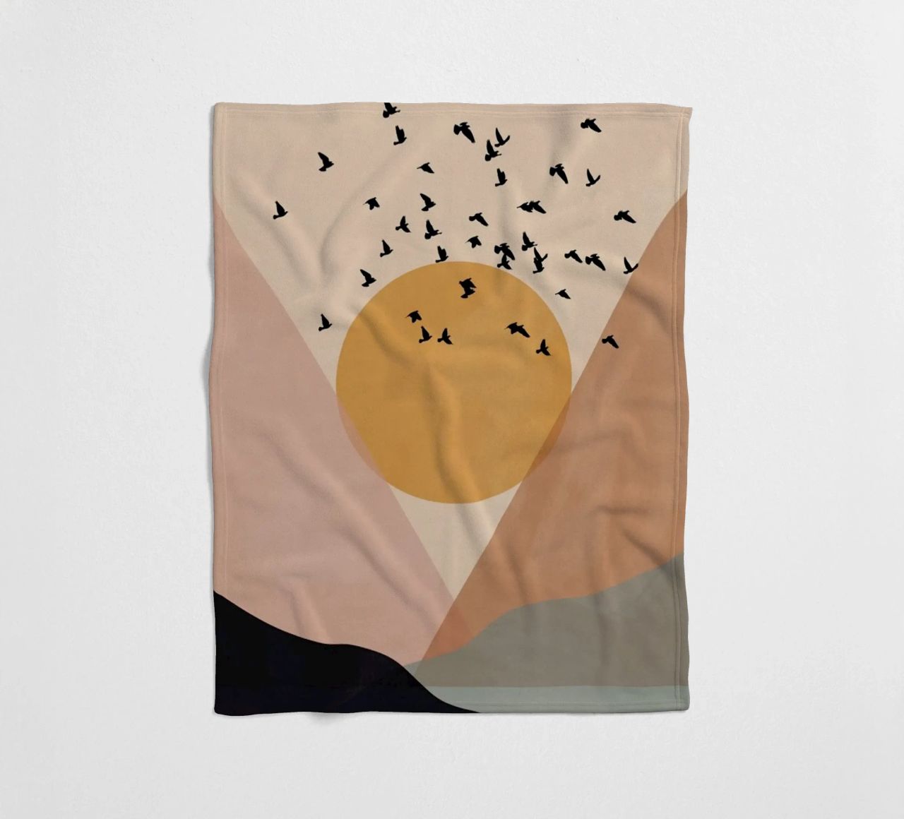 Sun Flock fleece blanket by Pure