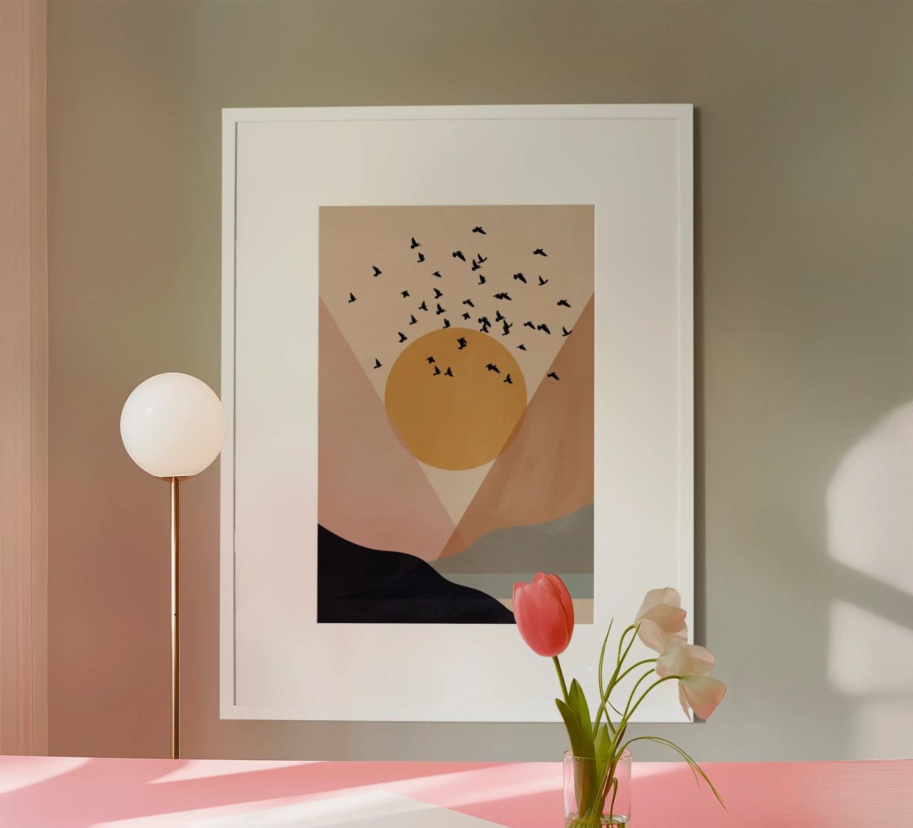 Sun Flock Poster von Pure