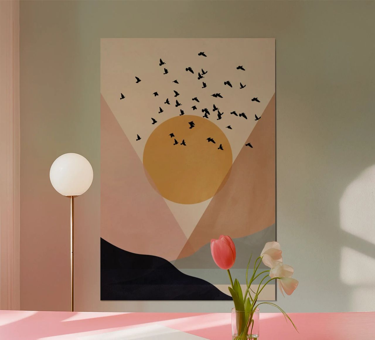 Sun Flock Poster von Pure
