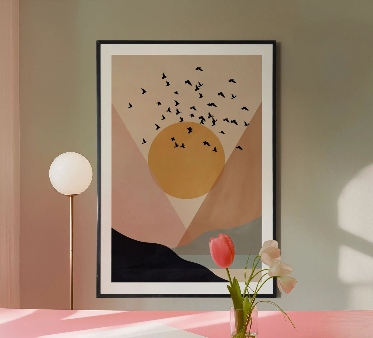 Sun Flock Poster von Pure
