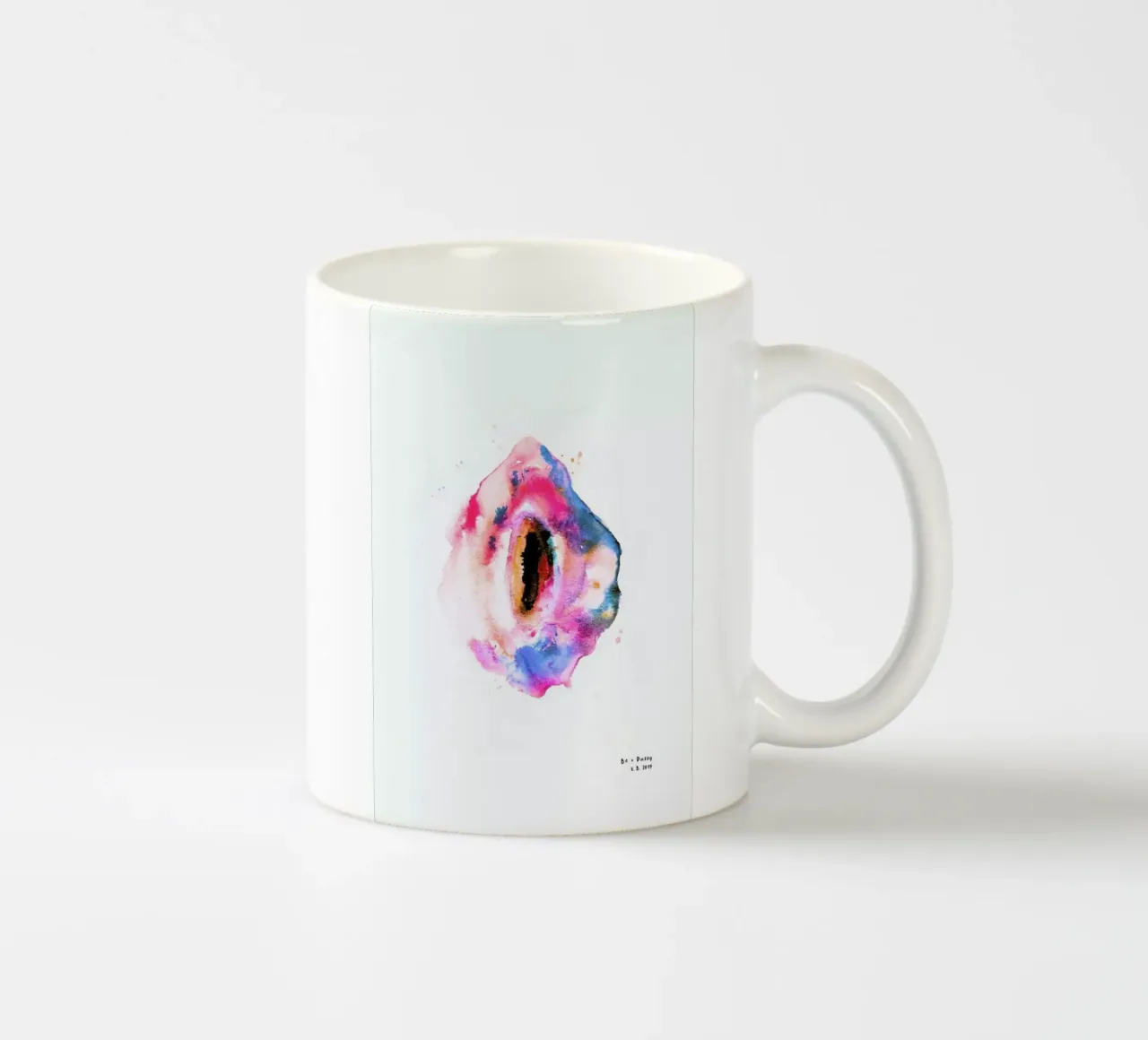 Watercolor Vulva Unicorn tazza in ceramica da Verena Bonath | 21st aesthetics