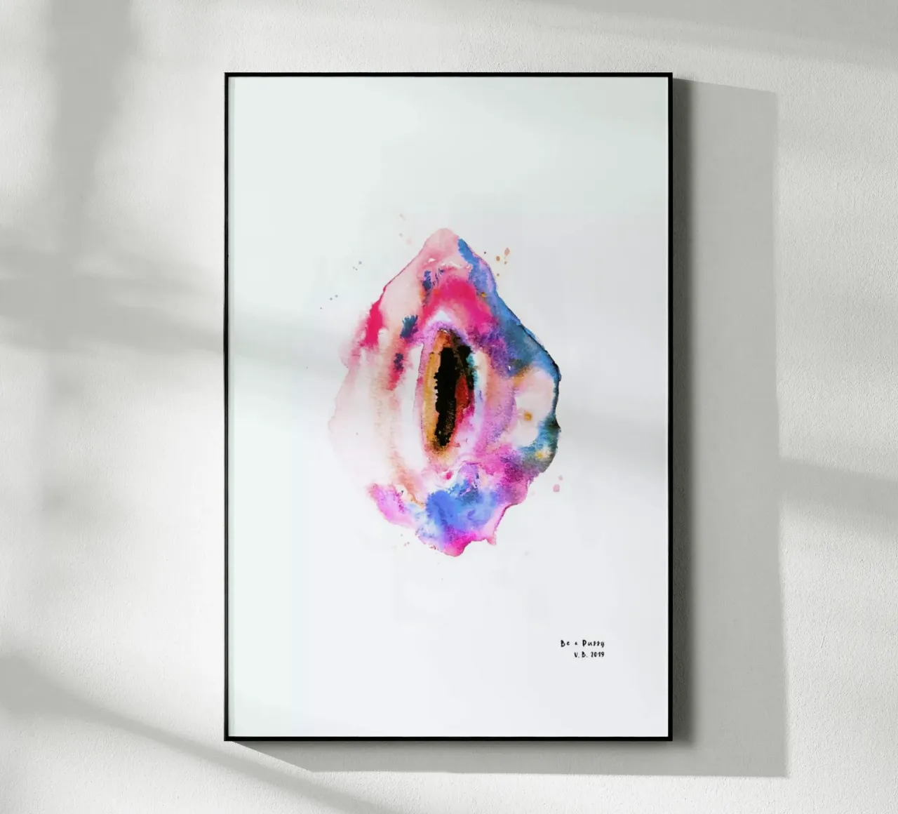 Watercolor Vulva Unicorn plexiglass da Verena Bonath | 21st aesthetics