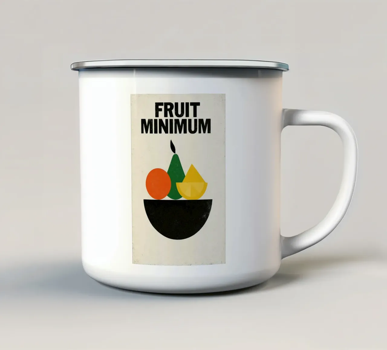 Frutta Minima - L'essenziale in forme e colori tazza in smalto da Pop and Fruits - Affiches & posters