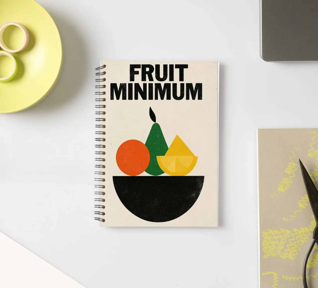 Fruit Minimum - The essentials in shapes and colours spiral notebook by Pop and Fruits - Affiches & posters