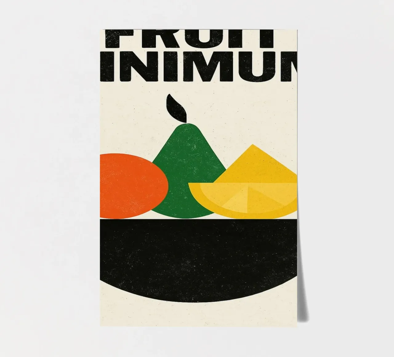 Fruit Minimum - The essentials in shapes and colours sticker sheet by Pop and Fruits - Affiches & posters