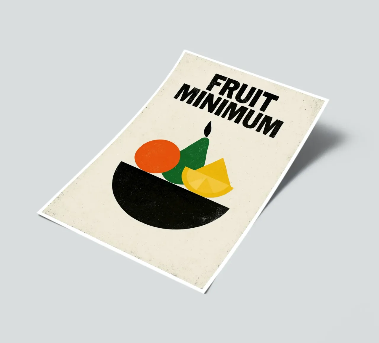 Fruit Minimum - The essentials in shapes and colours sticker sheet by Pop and Fruits - Affiches & posters