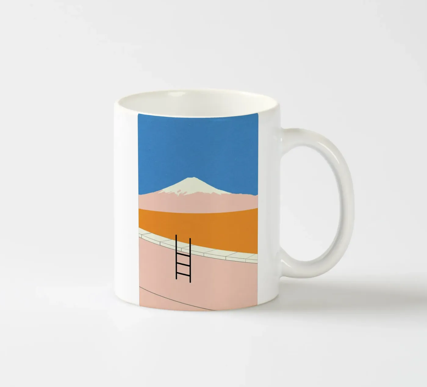 Fuji Pool ceramic mug by Rosi Feist