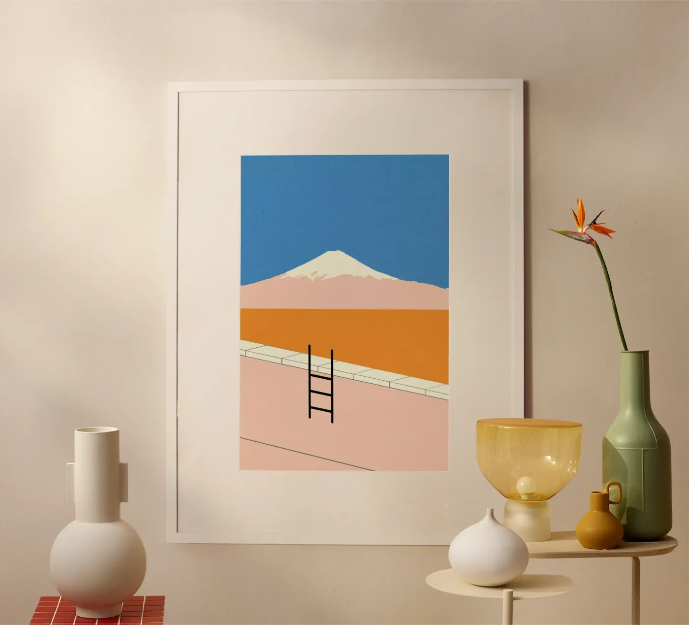 Fuji Pool Poster von Rosi Feist