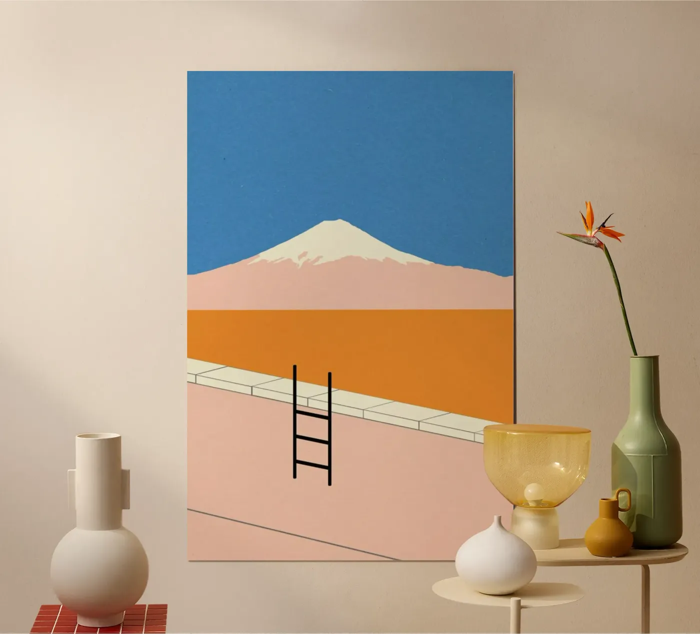 Fuji Pool Poster von Rosi Feist