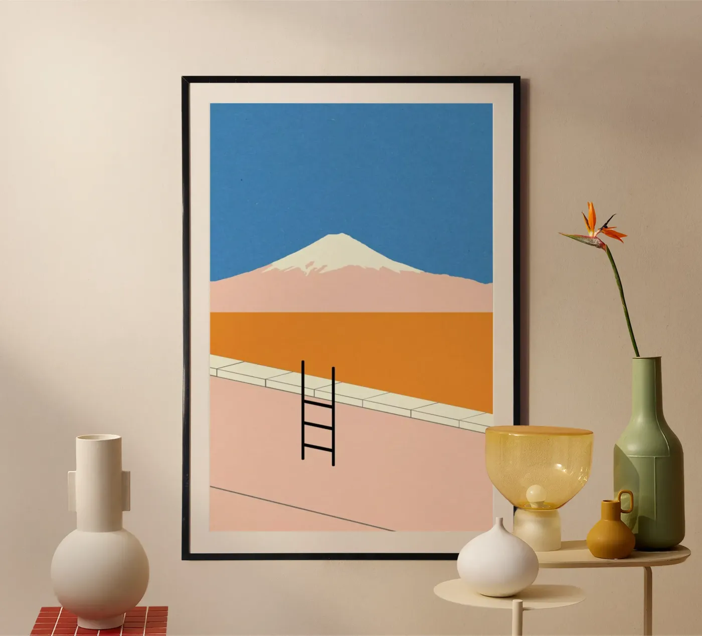 Fuji Pool Poster von Rosi Feist
