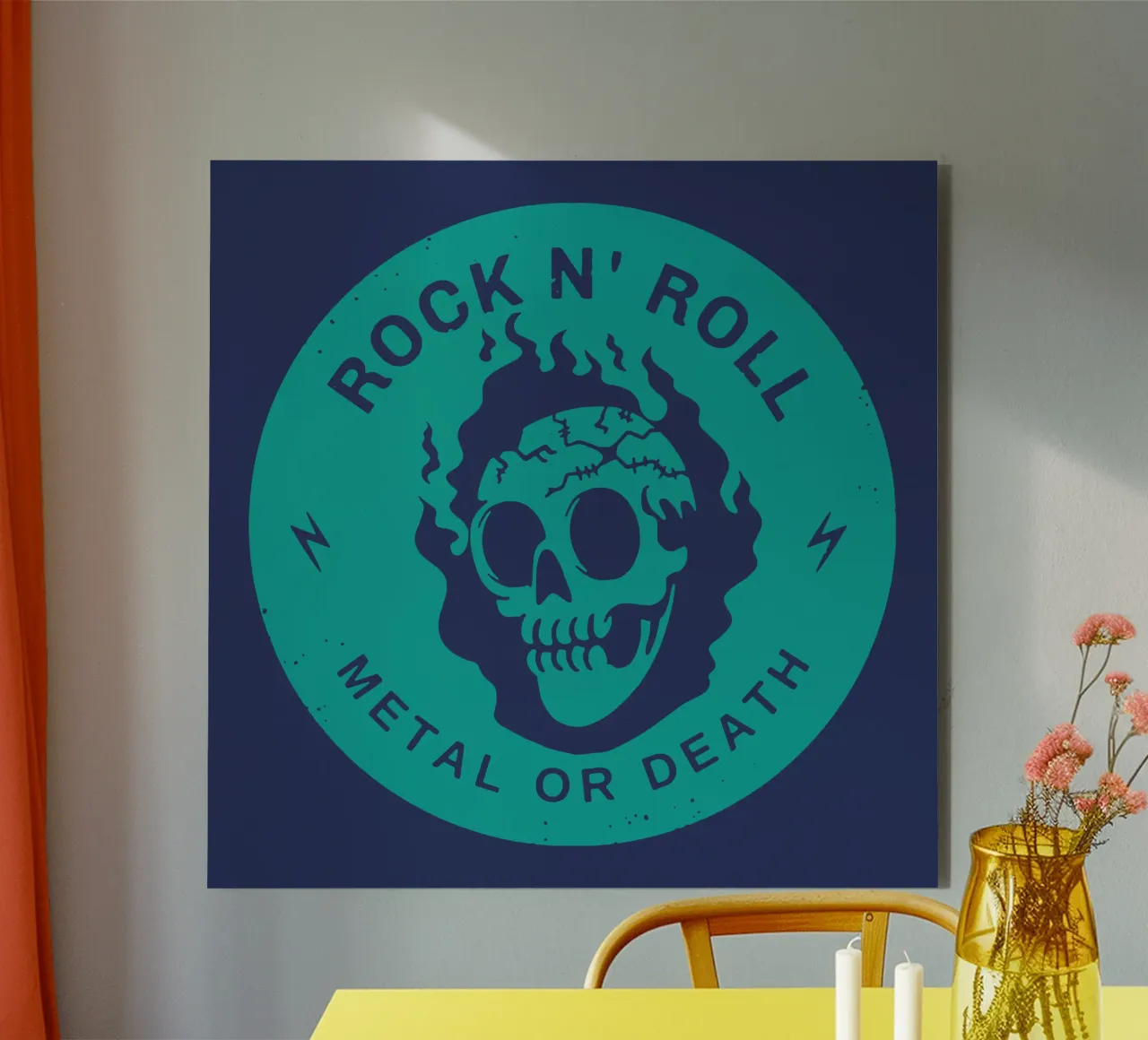 Rock n Roll Metal oder Tod Alu-Dibond von Gunawan Rb