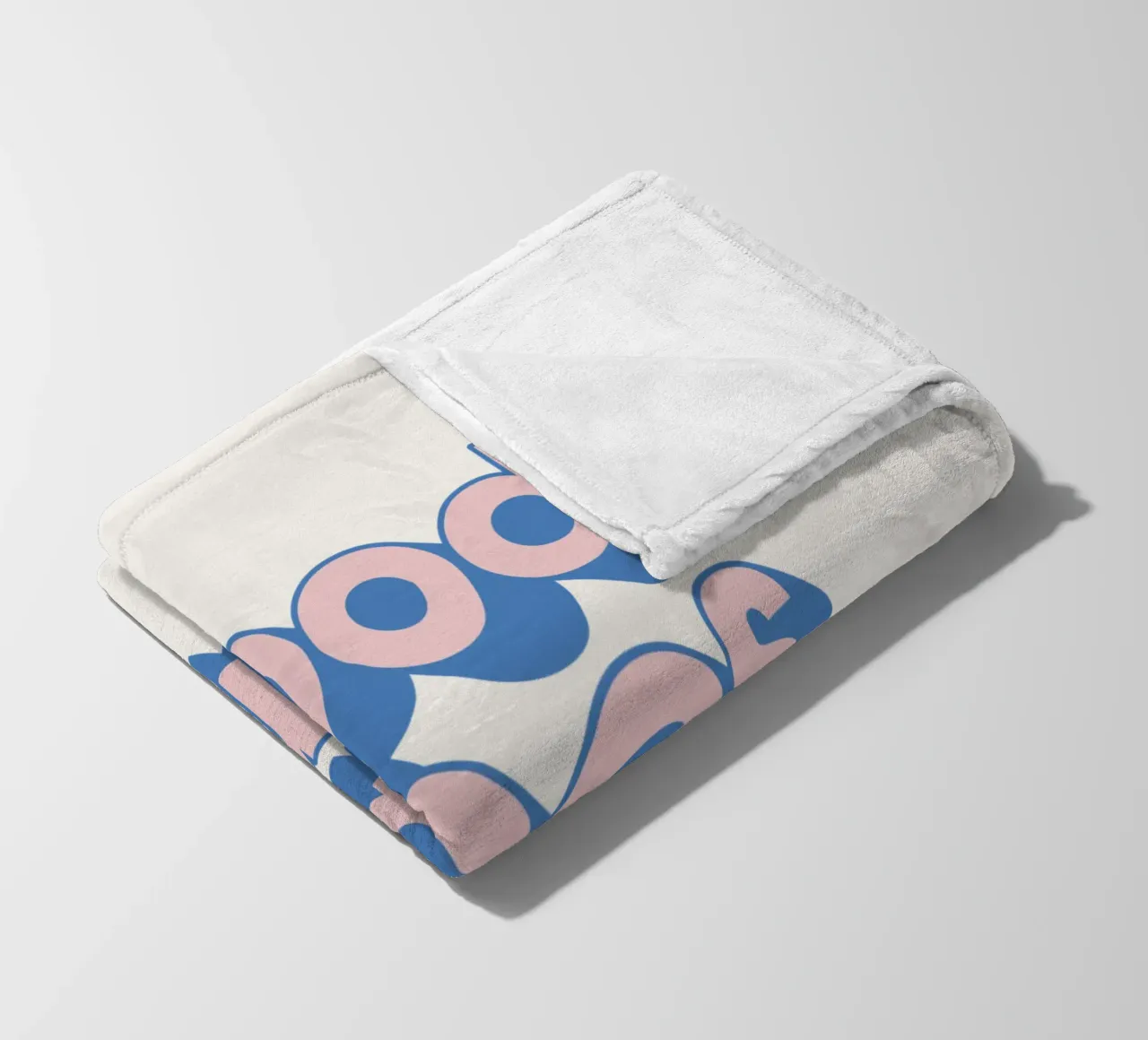 Good Vibes Only Typography Print in Pink and Blue fleece blanket by THE MOTIVATED TYPE