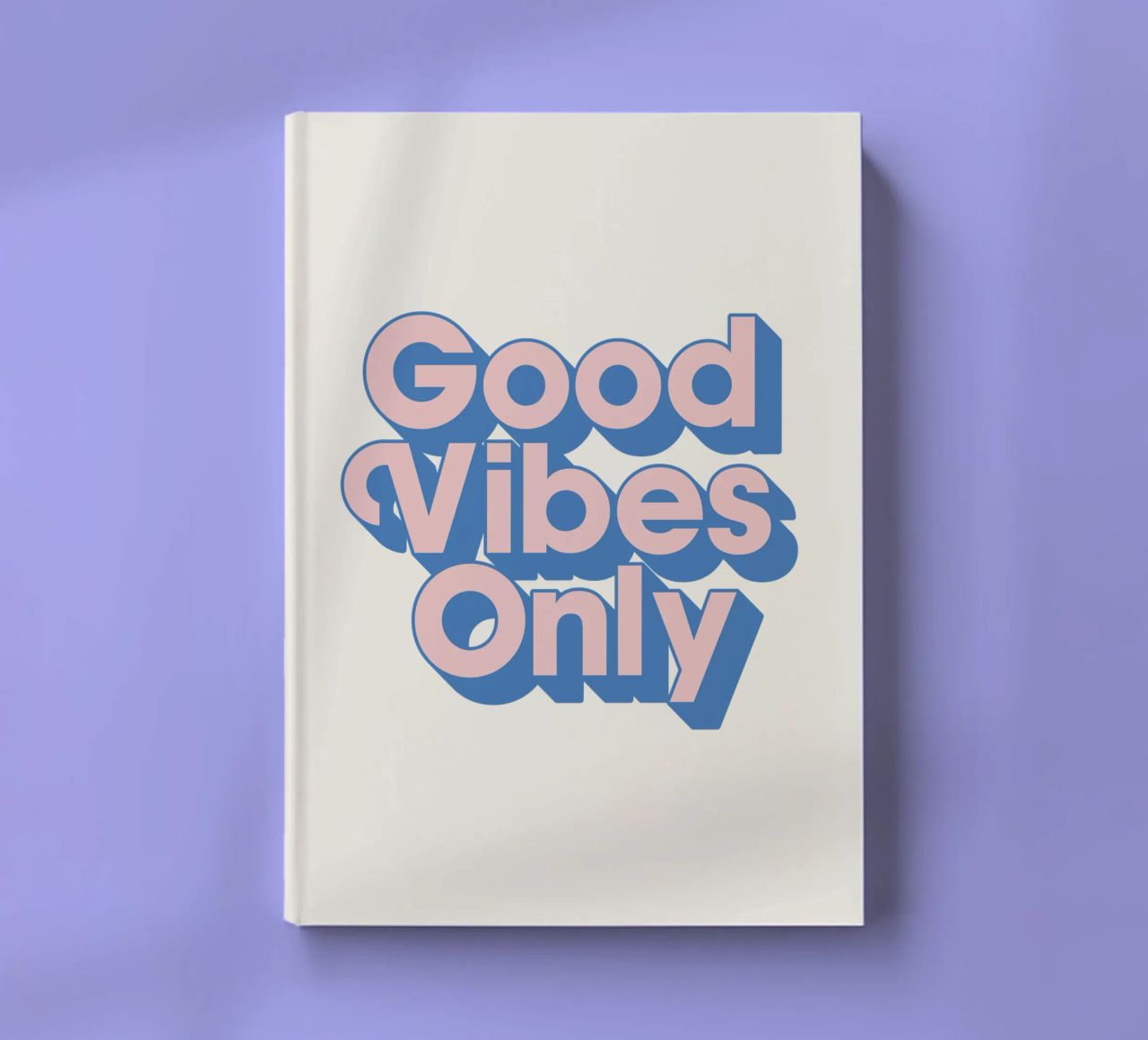 Stampa tipografica Good Vibes Only in rosa e blu diario da THE MOTIVATED TYPE