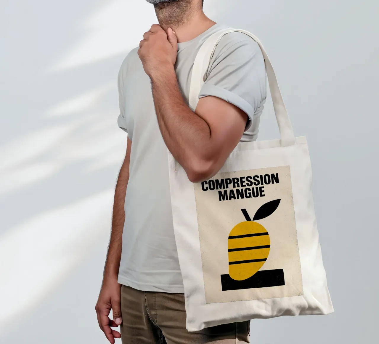Compression Mango - Morbidezza sotto pressione borsa in juta da Pop and Fruits - Affiches & posters