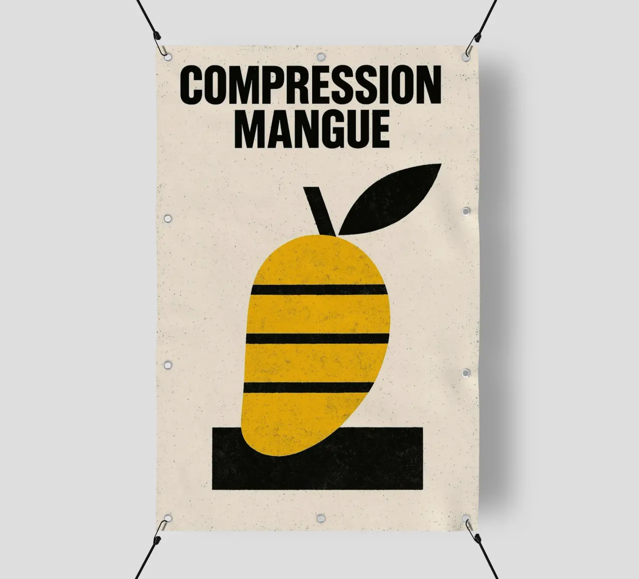Compression Mango - Morbidezza sotto pressione telo in pvc da Pop and Fruits - Affiches & posters