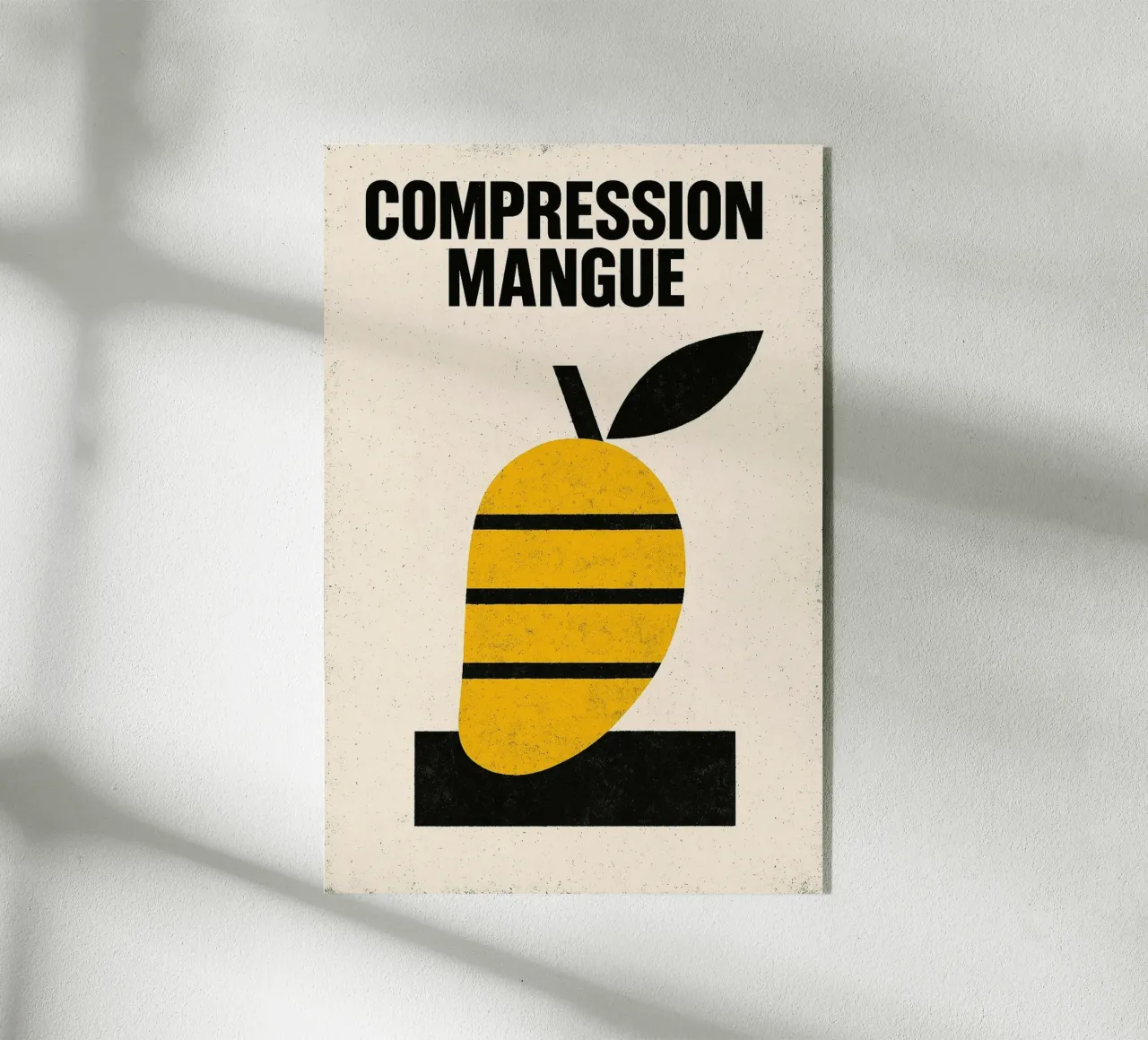 Compression Mango - Morbidezza sotto pressione plexiglass da Pop and Fruits - Affiches & posters