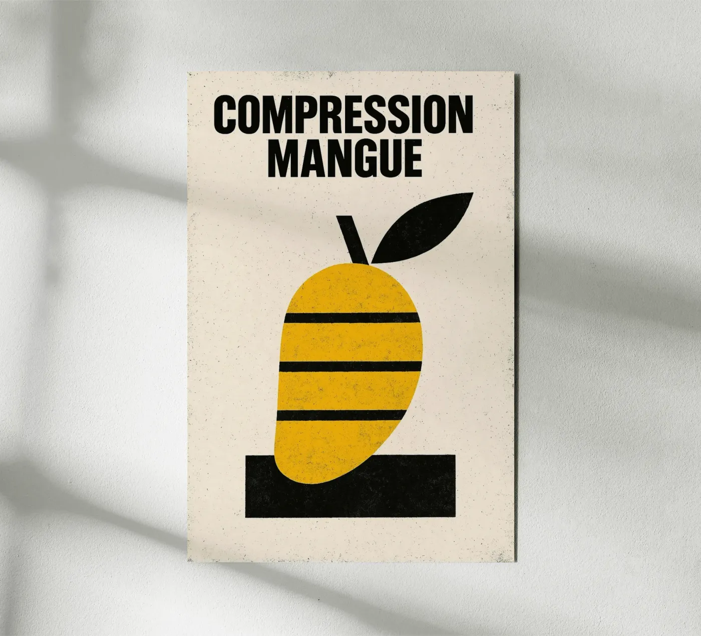 Compression Mango - Morbidezza sotto pressione alluminio dibond da Pop and Fruits - Affiches & posters