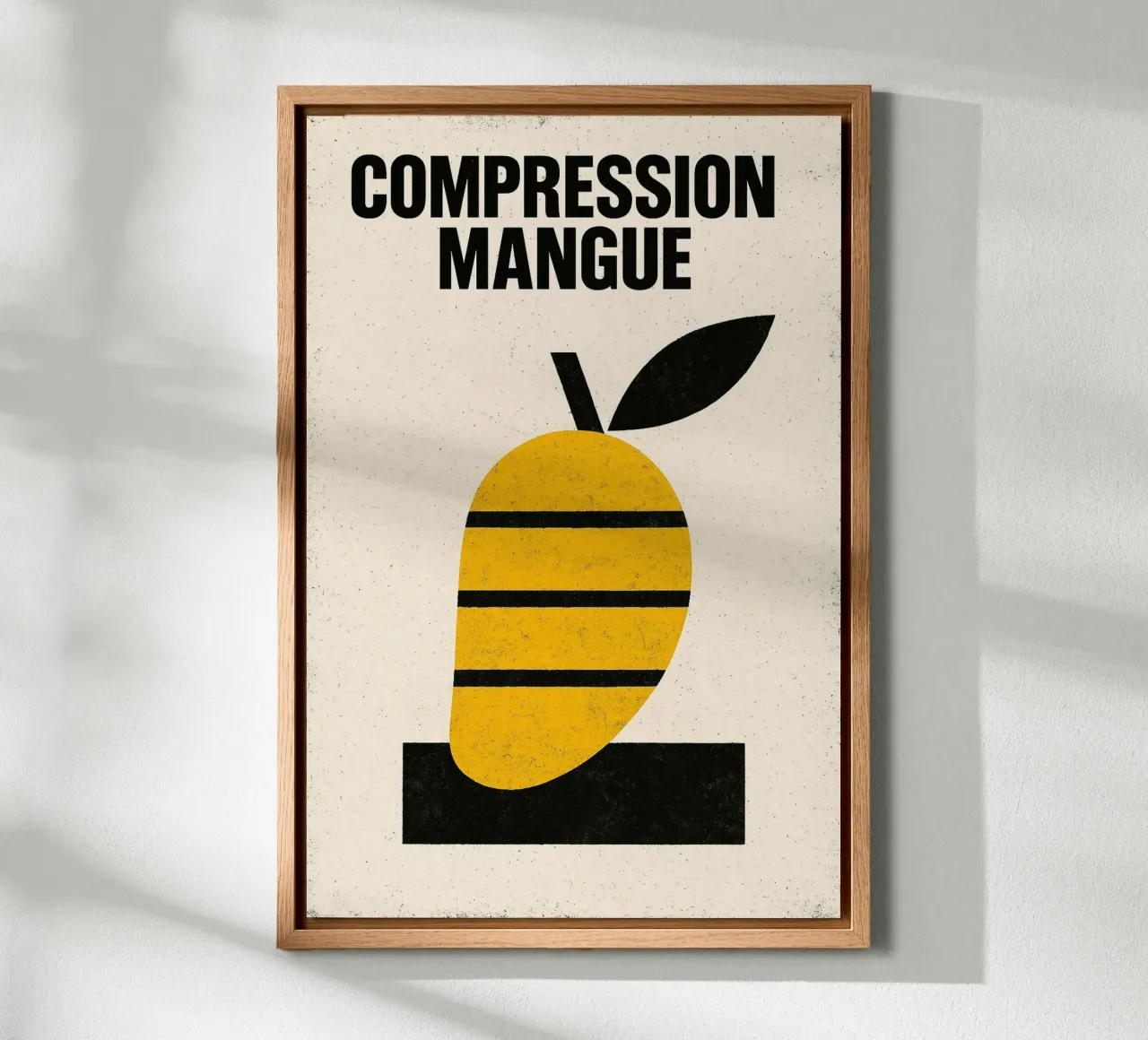 Compression Mango - Morbidezza sotto pressione tela con Cornice a cassetta da Pop and Fruits - Affiches & posters