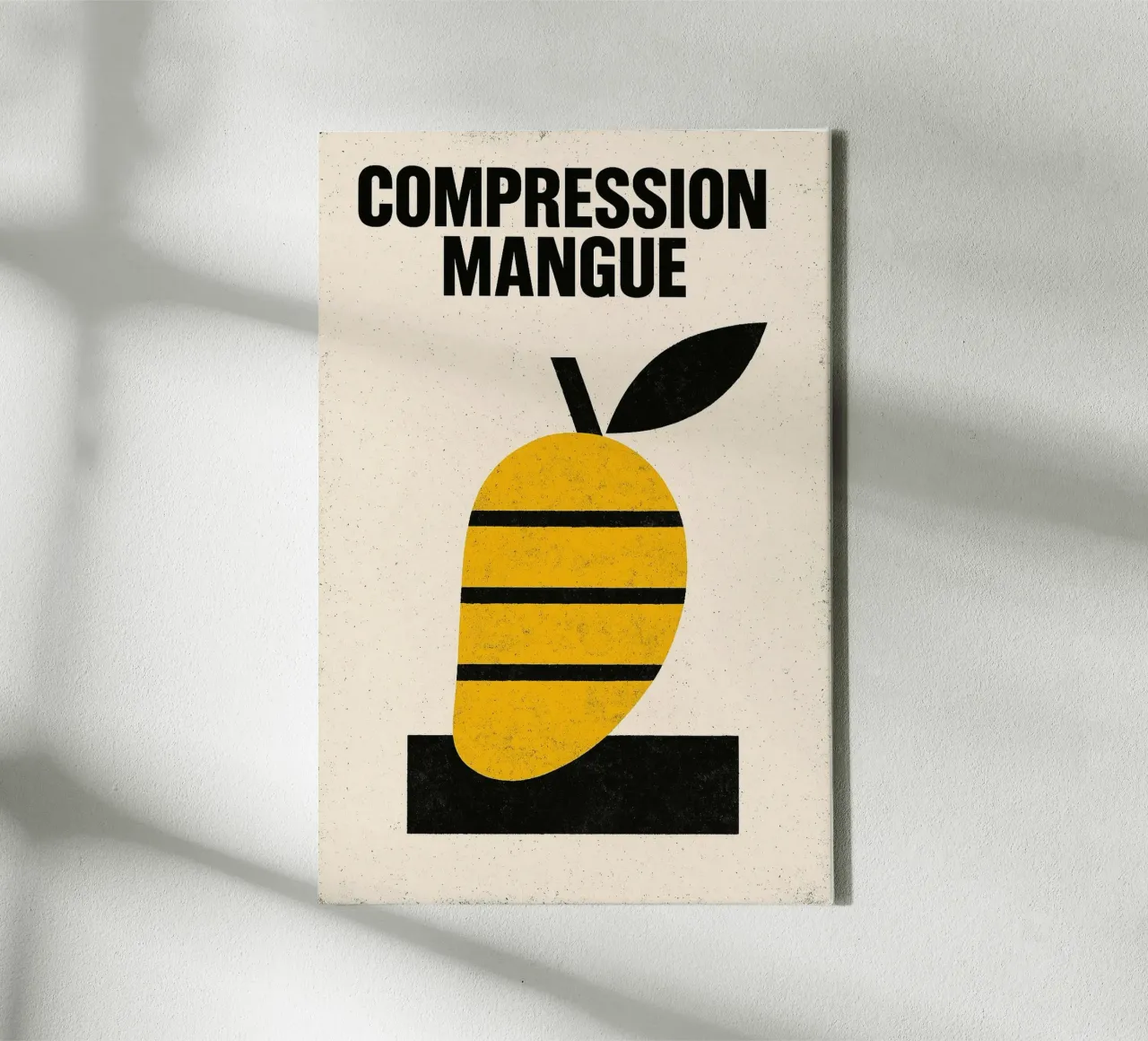 Compression Mango - Morbidezza sotto pressione tela con Cornice a cassetta da Pop and Fruits - Affiches & posters