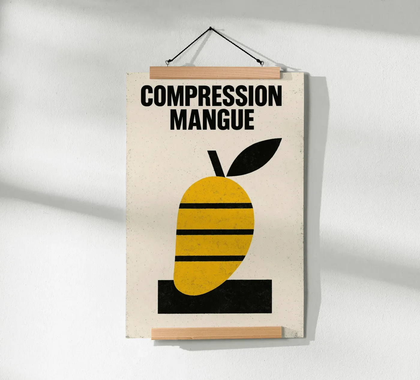 Compression Mango - Softness under pressure poster by Pop and Fruits - Affiches & posters
