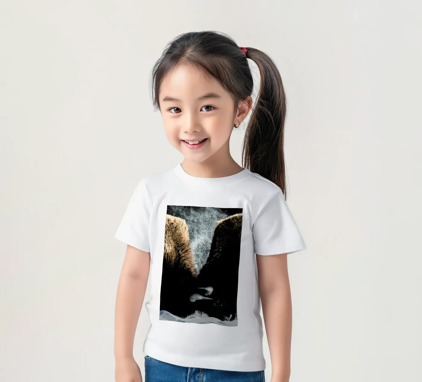 Interlocked kinder t-shirt van Natural Kingdom