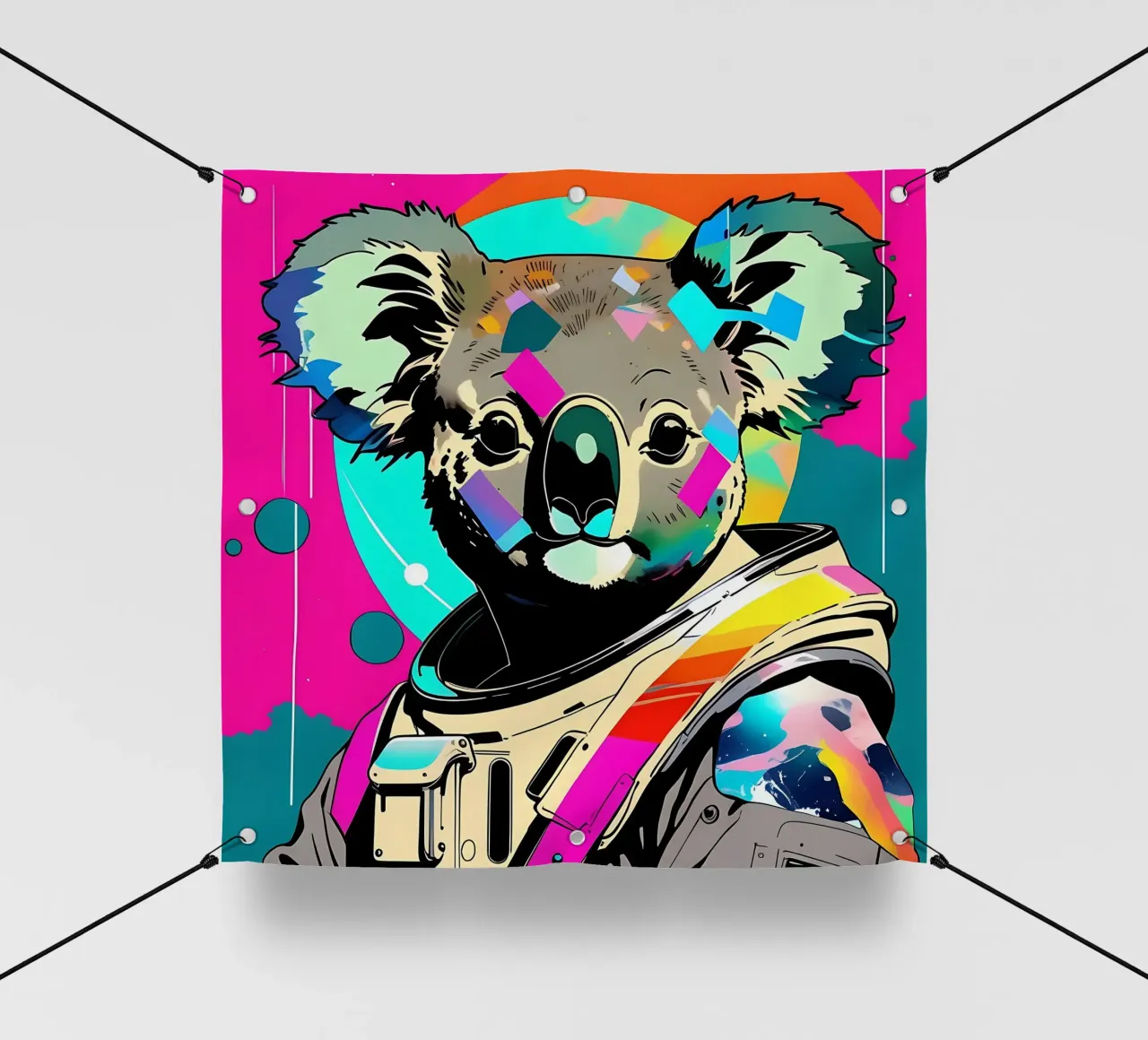 Koala_Style_D_1 telo in pvc da Tierisch bunt by LK