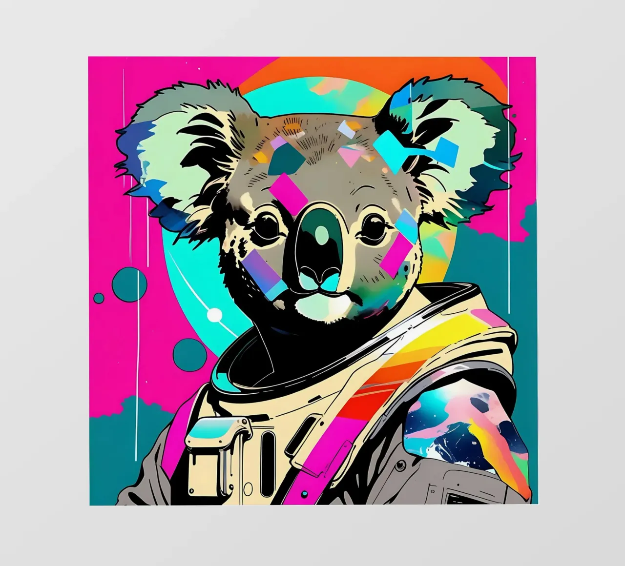 Koala_Style_D_1 telo in pvc da Tierisch bunt by LK