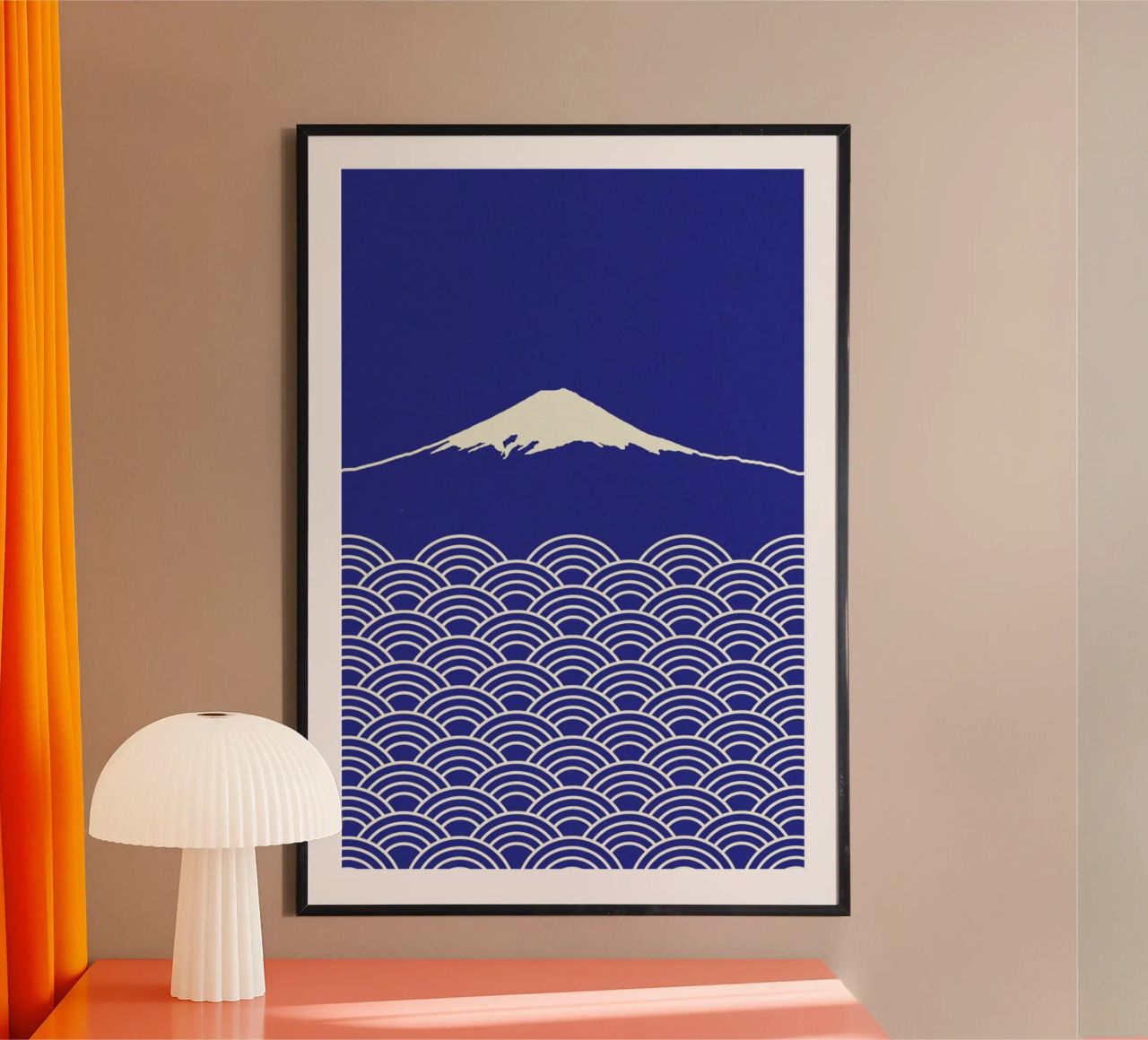 Waves And Fuji San poster by Rosi Feist