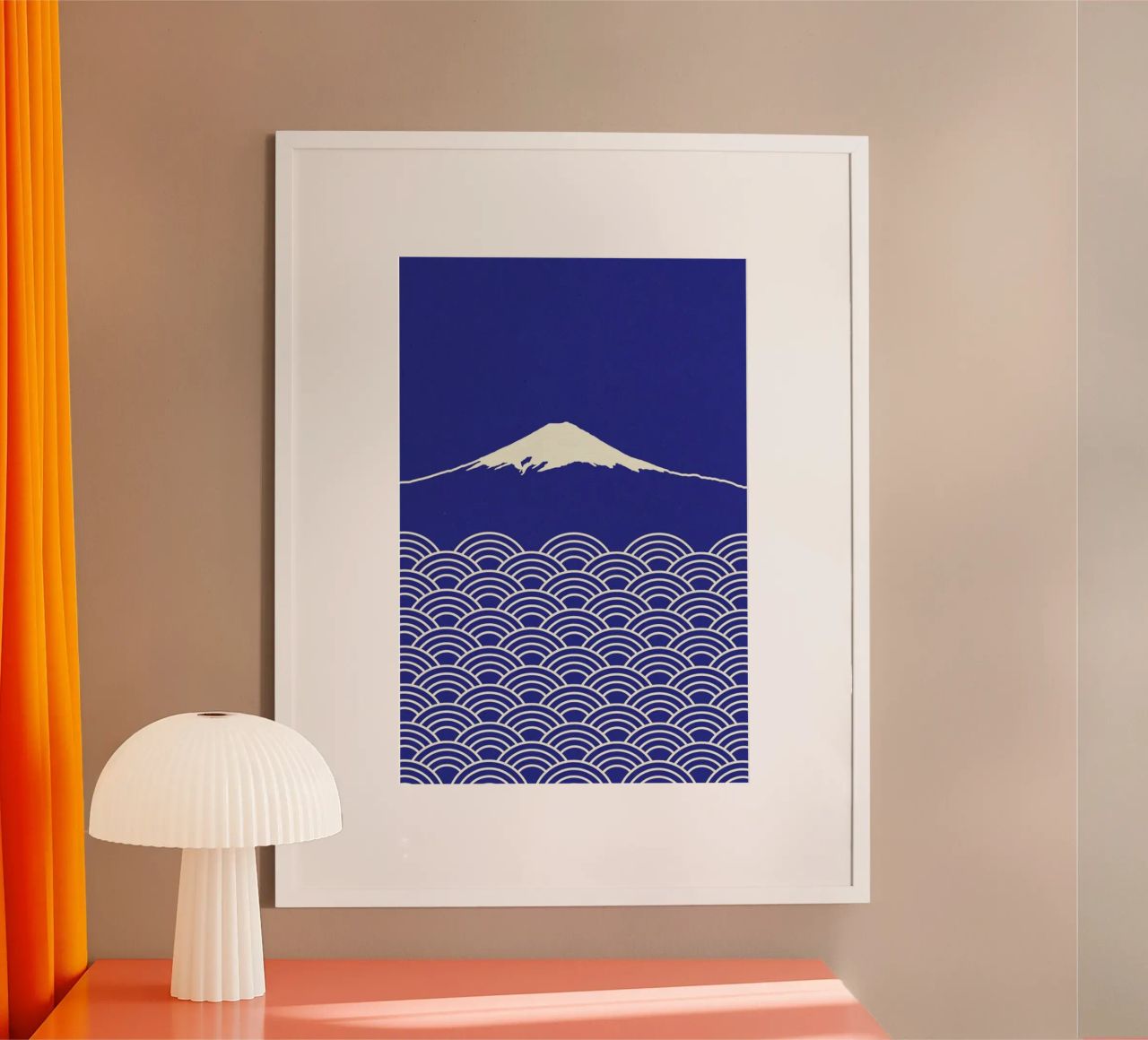 Waves And Fuji San poster by Rosi Feist