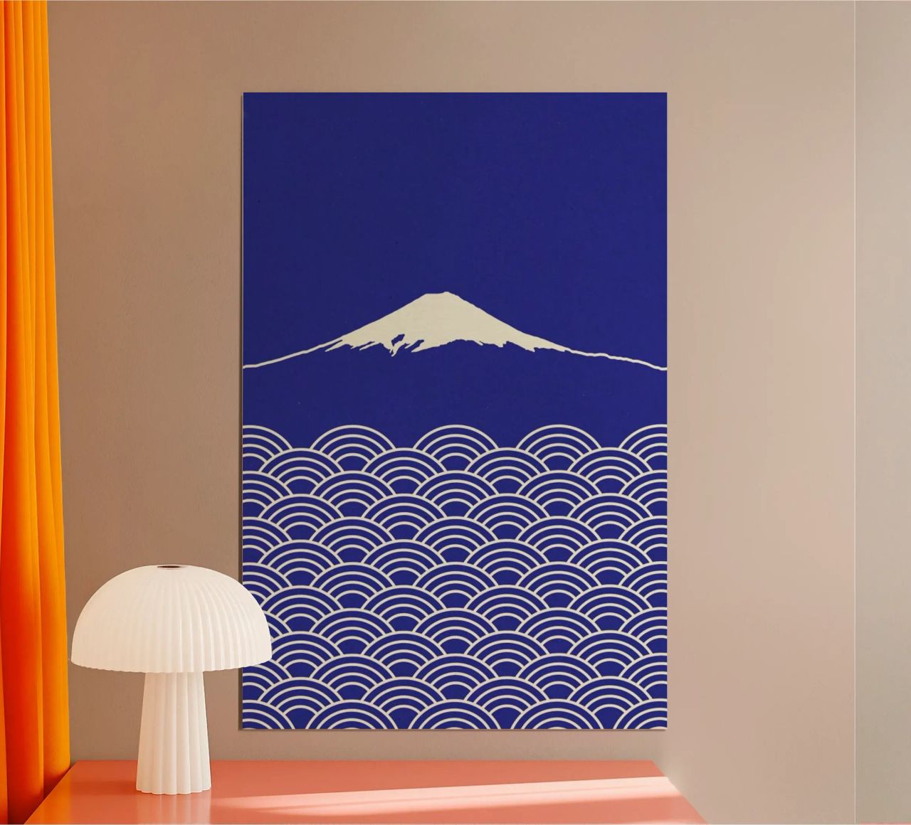 Waves And Fuji San poster by Rosi Feist